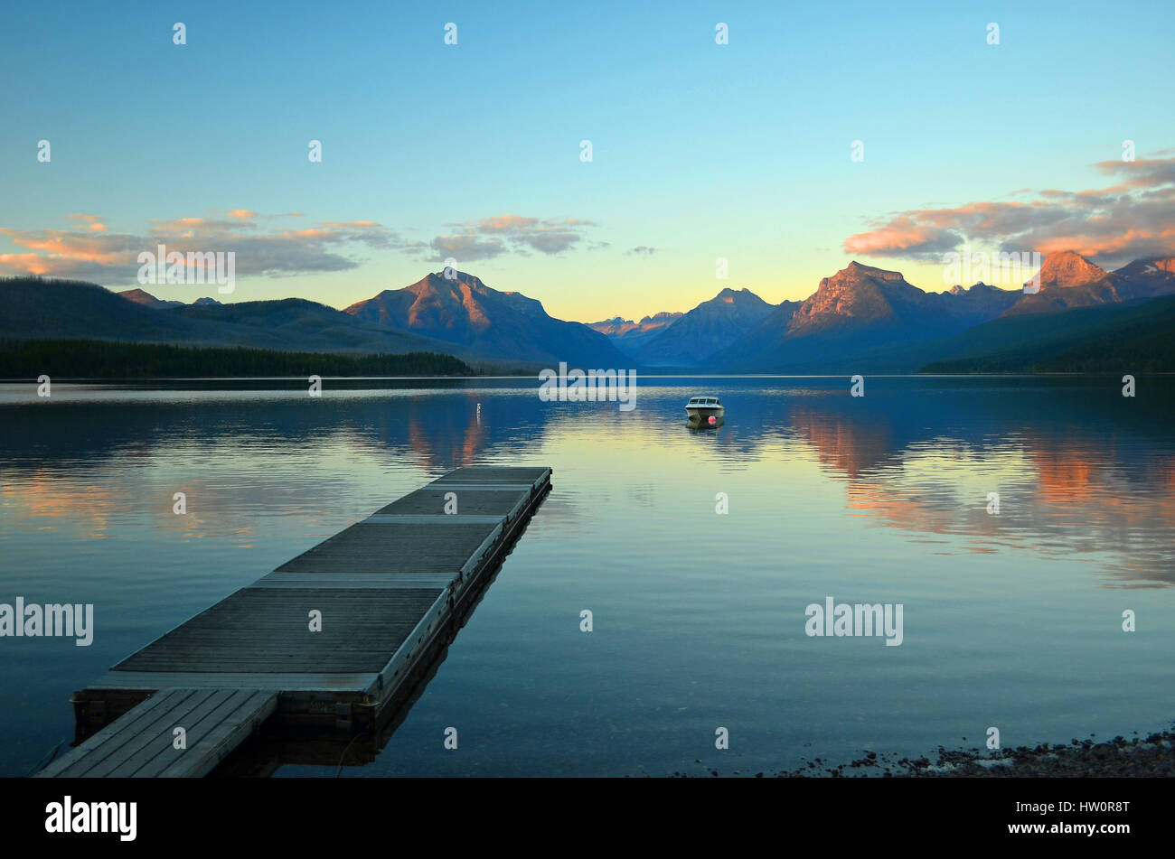 Lake McDonald, Glacier National Park, Montana, USA Stock Photo