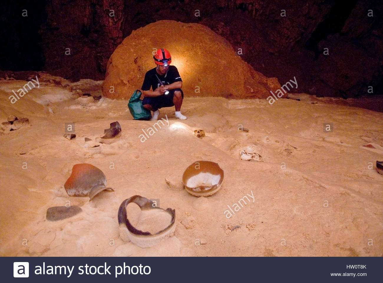 Maya Pottery Inside Actun Tunichil Muknal The Cave Of The Crystal
