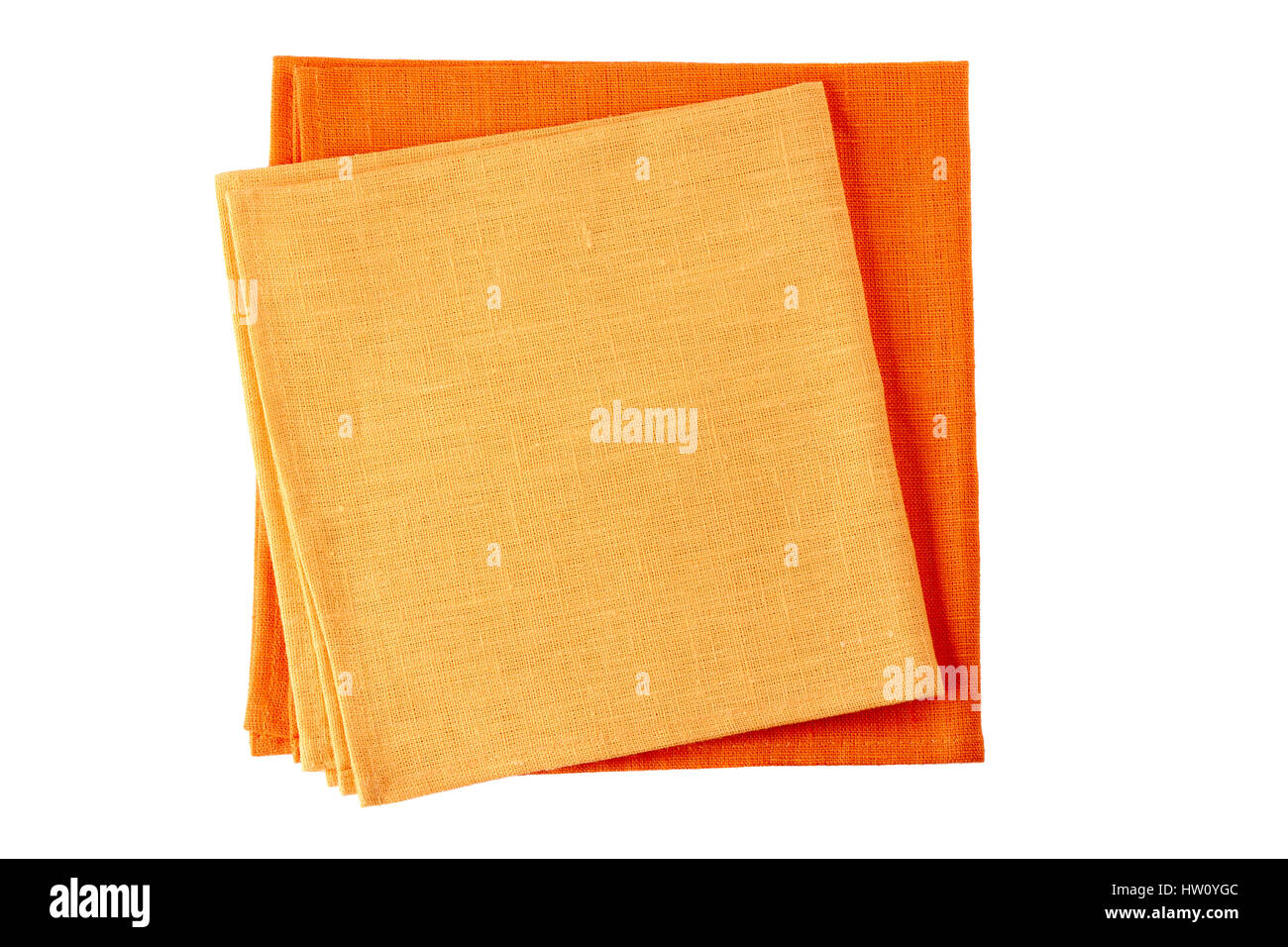 Two colorful textile napkins on white Stock Photo - Alamy