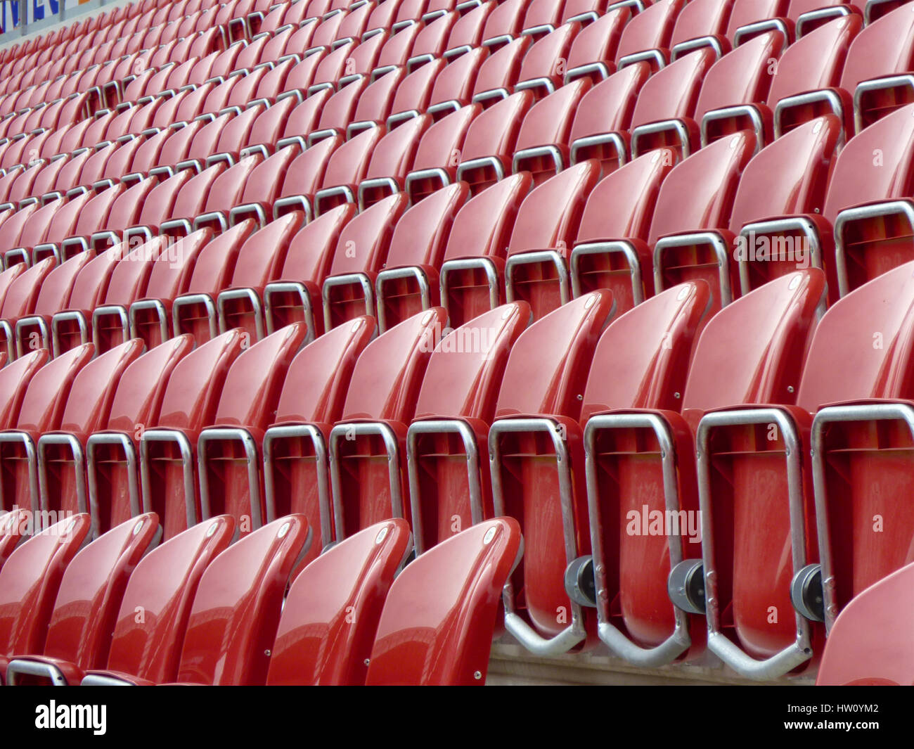 Empty seats in a stadium Stock Photo