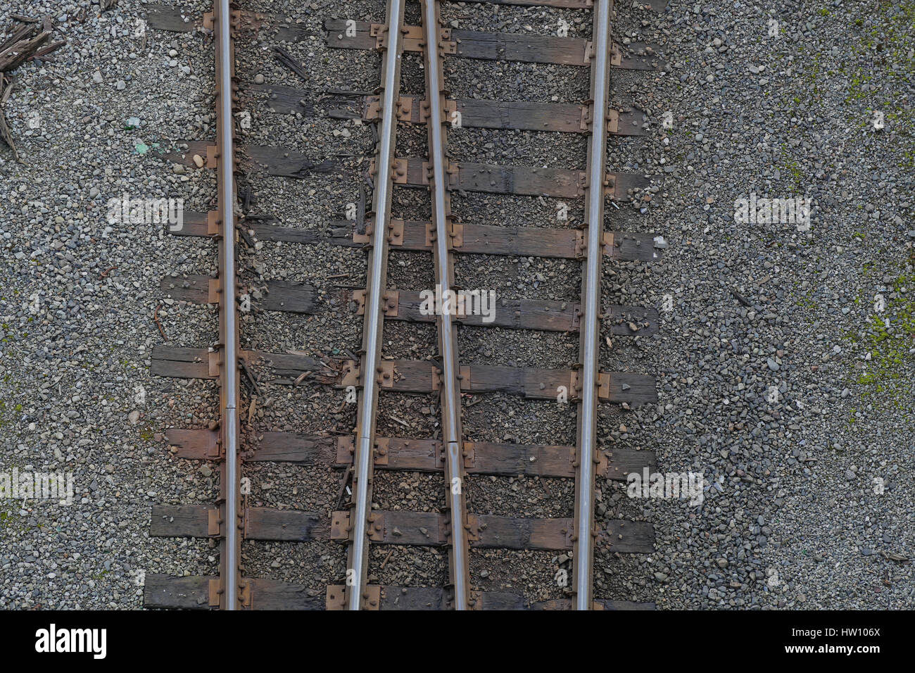Old rails crossing background transport Stock Photo - Alamy