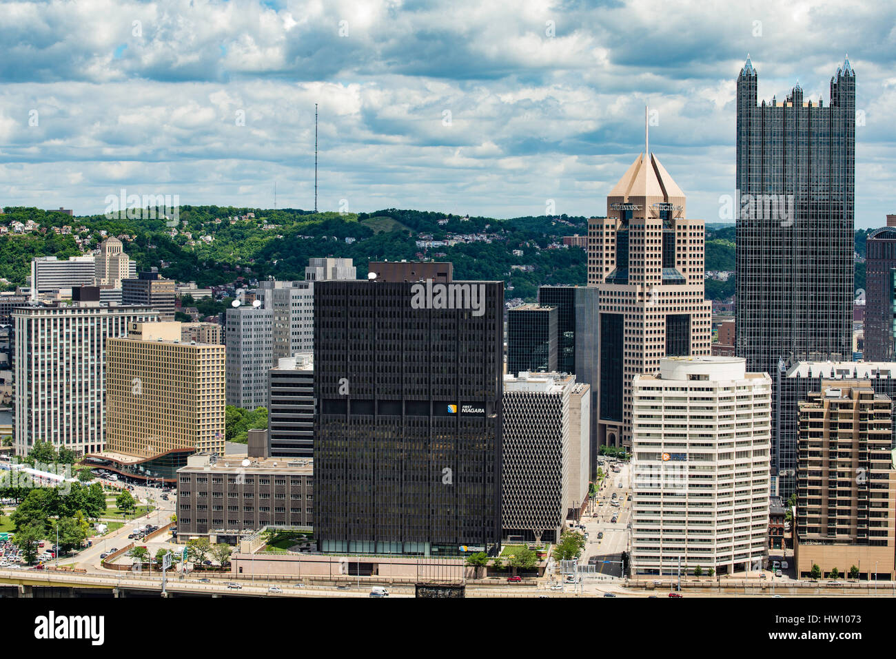 Pittsburgh, PA. downtown area skyline Stock Photo - Alamy