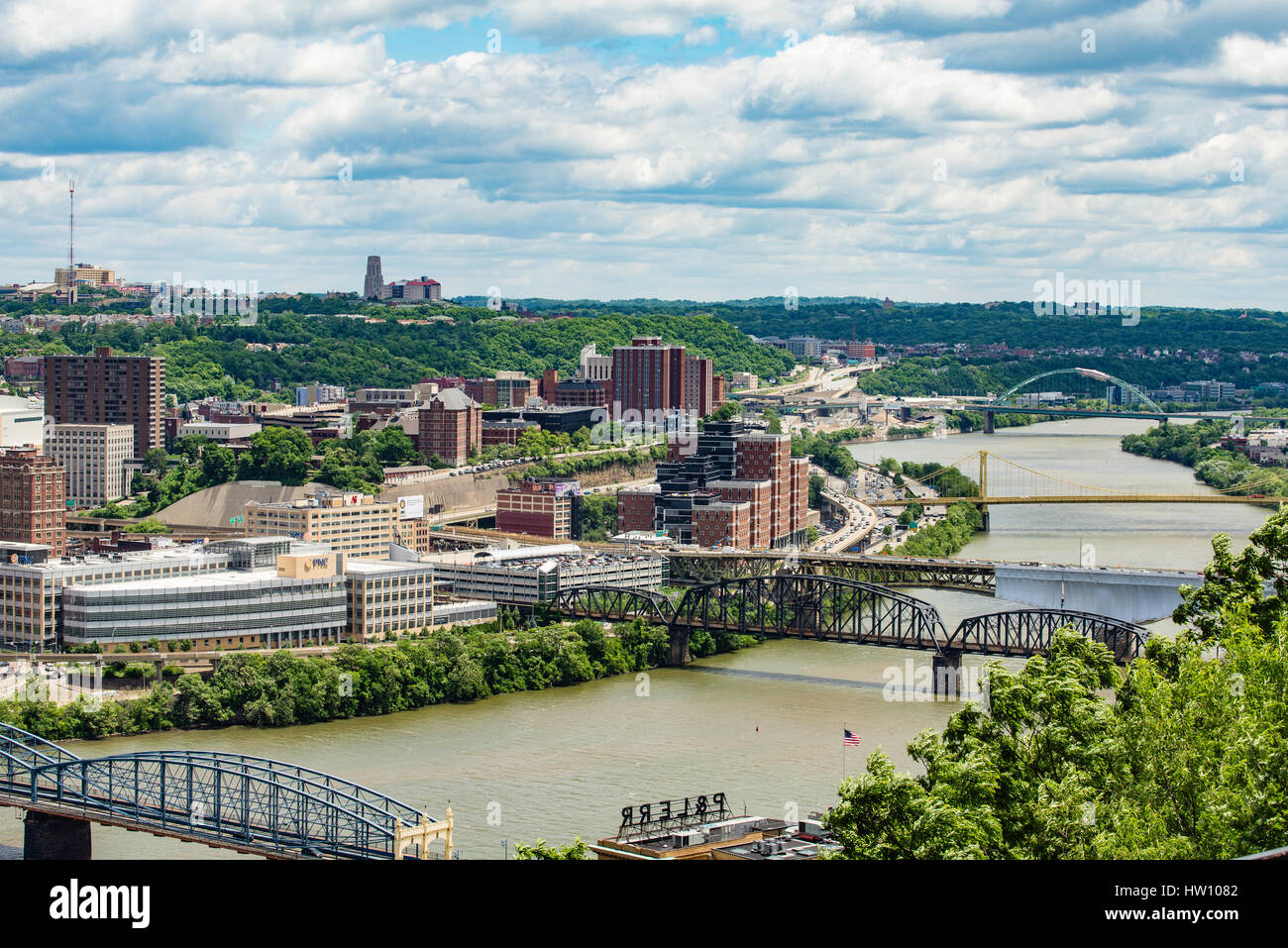 Pittsburgh, PA. downtown area skyline Stock Photo - Alamy