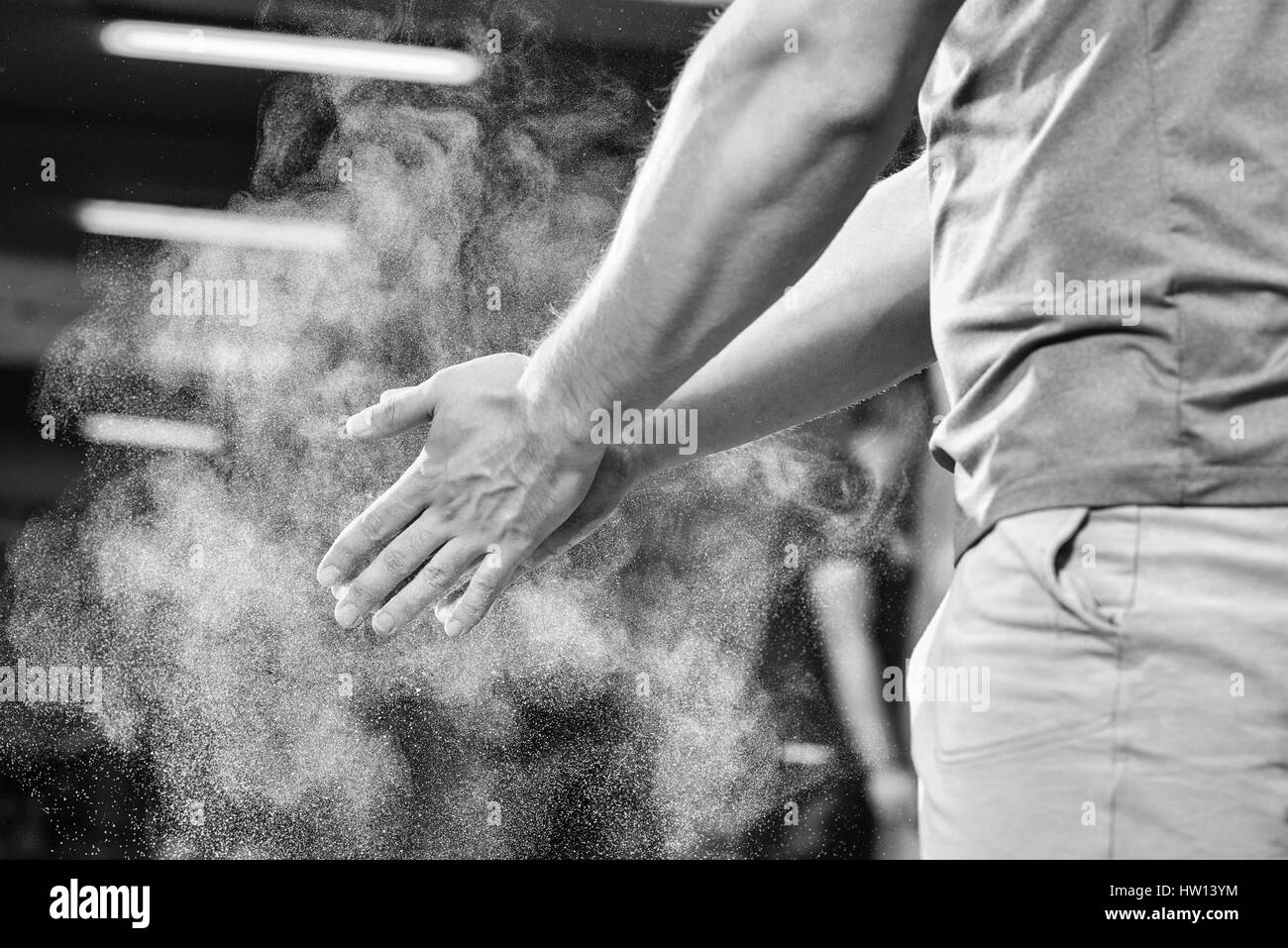 Gym chalk Black and White Stock Photos & Images - Alamy