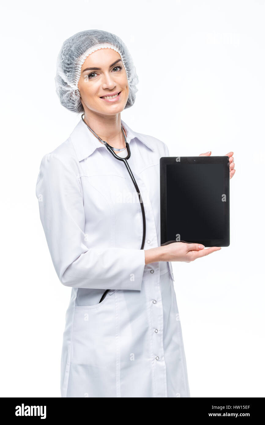 Doctor holding digital tablet Stock Photo - Alamy