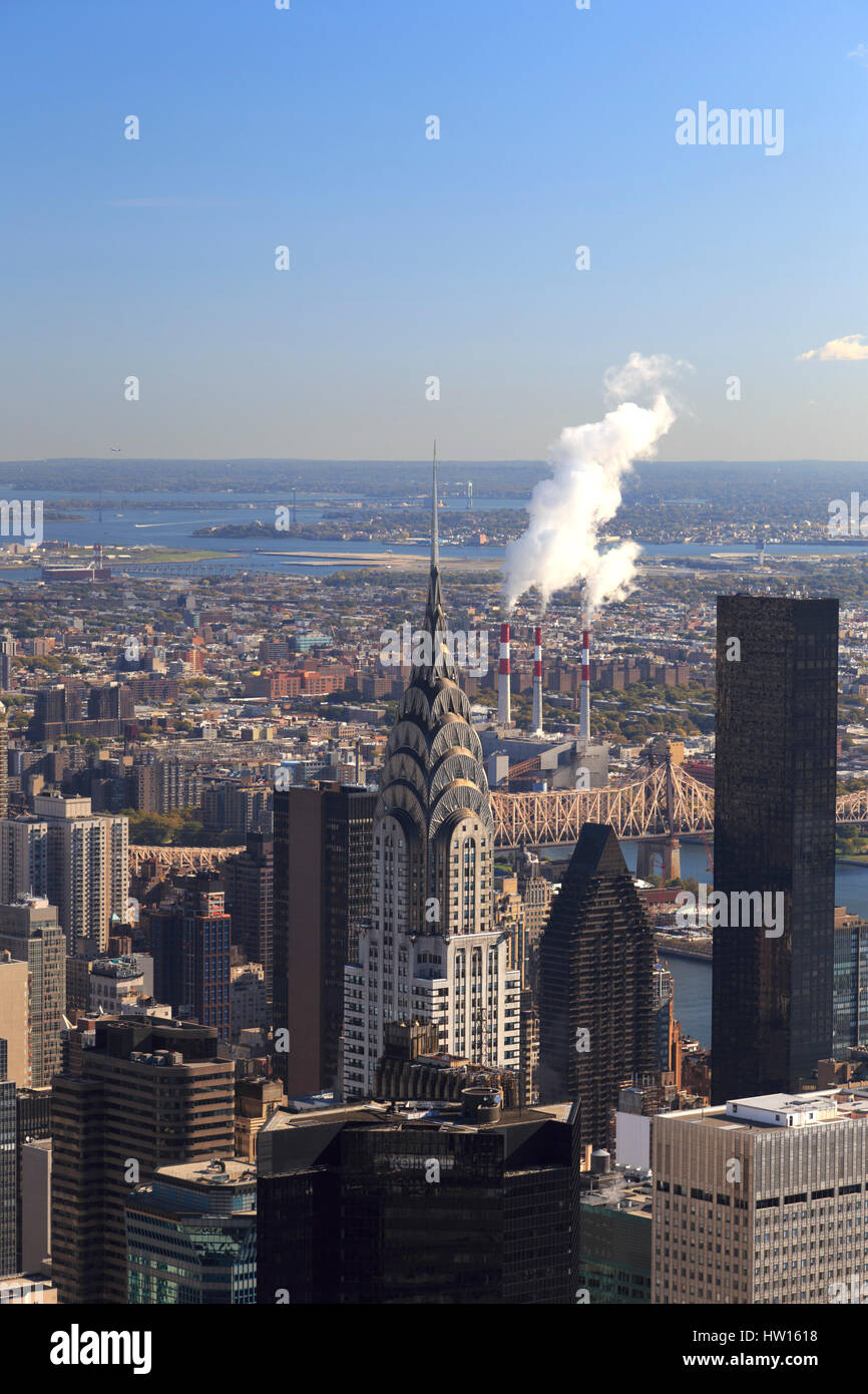 USA, New York, New York City, Manhattan, Empire State Building Observatory Stock Photo