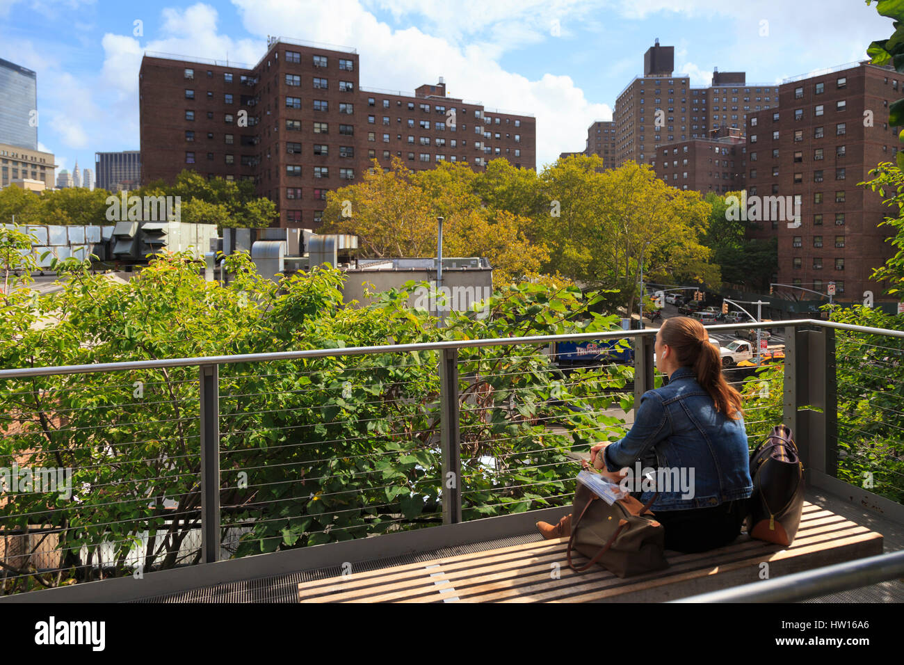 USA, New York, New York City, Manhattan, High Line Park Stock Photo