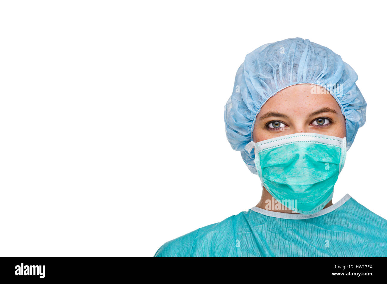 OP Doctor with protective clothes, OP Arzt mit Schutzkleidung Stock Photo