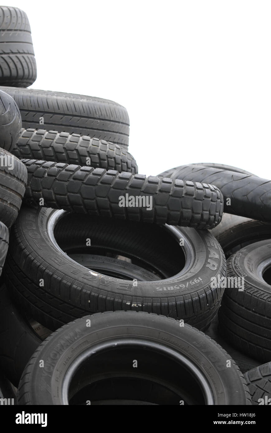 Used tyre, Altreifen Stock Photo