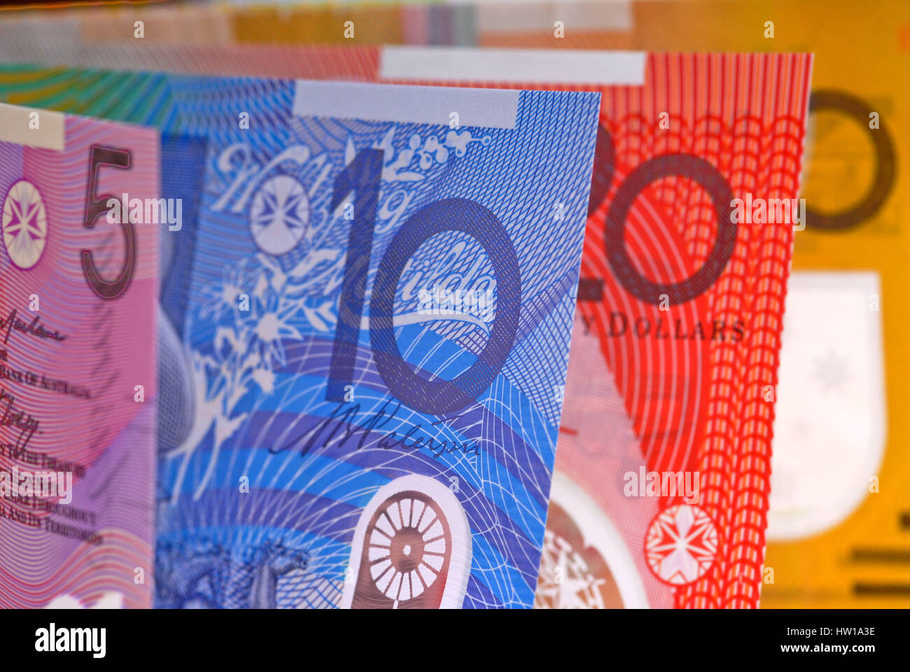 Australian dollars, Australische Dollars Stock Photo
