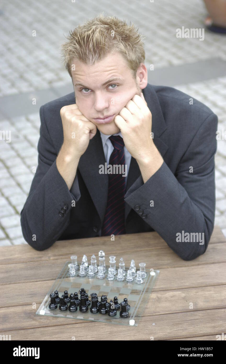 The business world is like a chess , Die Gesch‰ftswelt ist wie ein Schachspiel Stock Photo