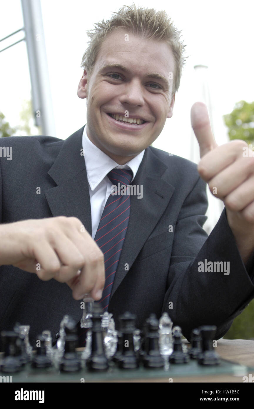 The business world is like a chess , Die Gesch‰ftswelt ist wie ein Schachspiel Stock Photo
