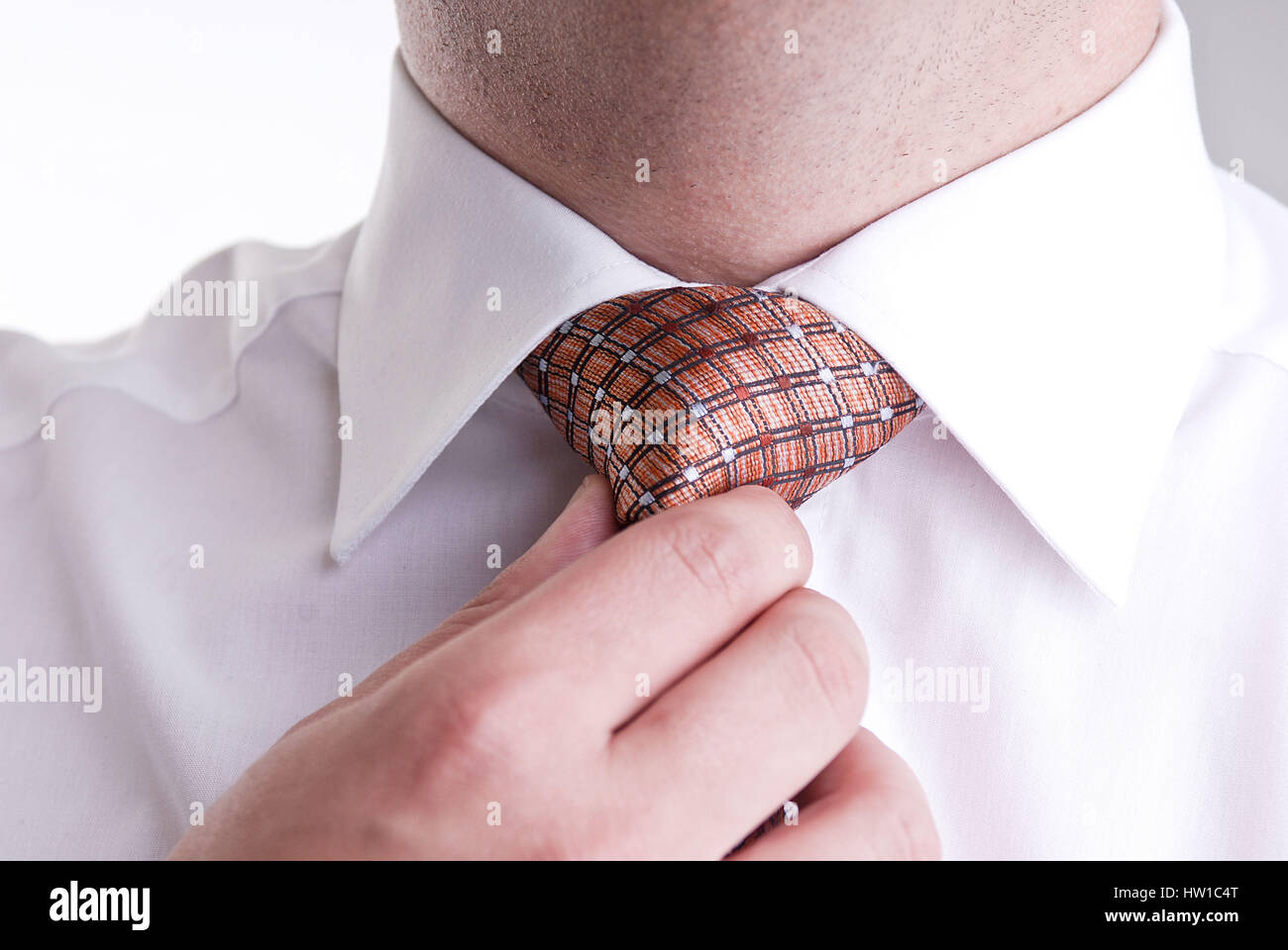 Tie bind, Krawatte binden Stock Photo
