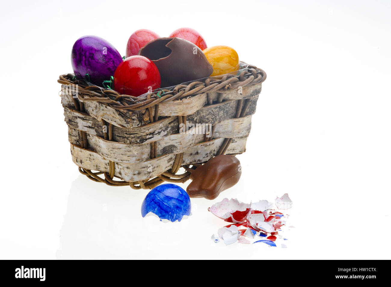 Easter basket, Osterkorb Stock Photo