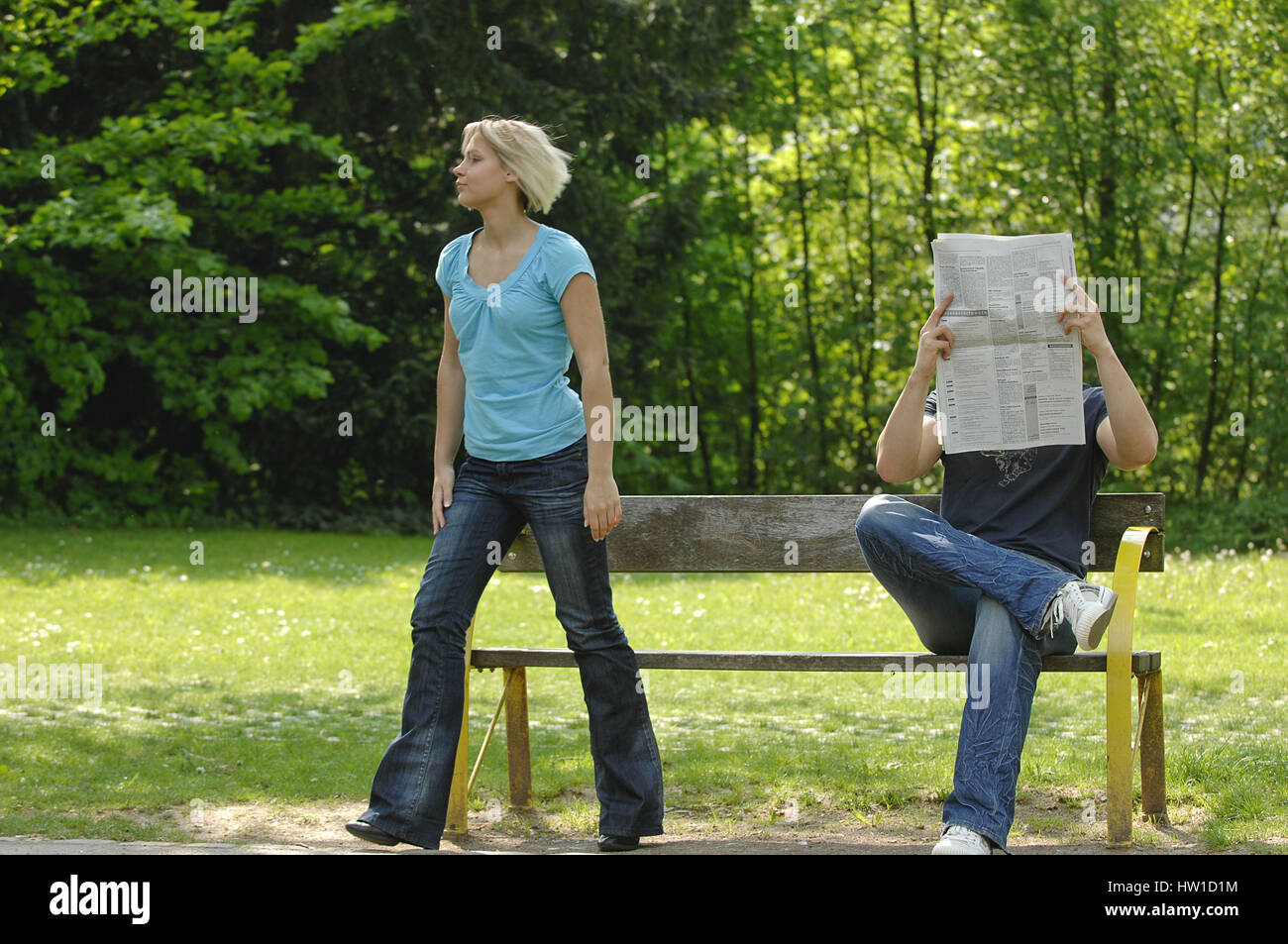 Pair in the quarrel, Paar im Streit Stock Photo