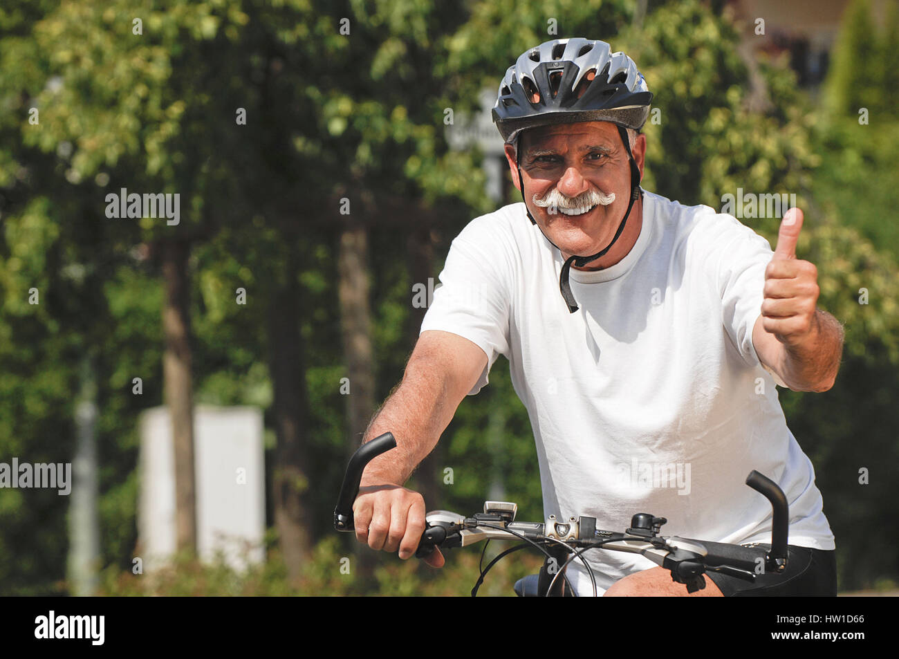 Cyclist, Fahrradfahrer Stock Photo