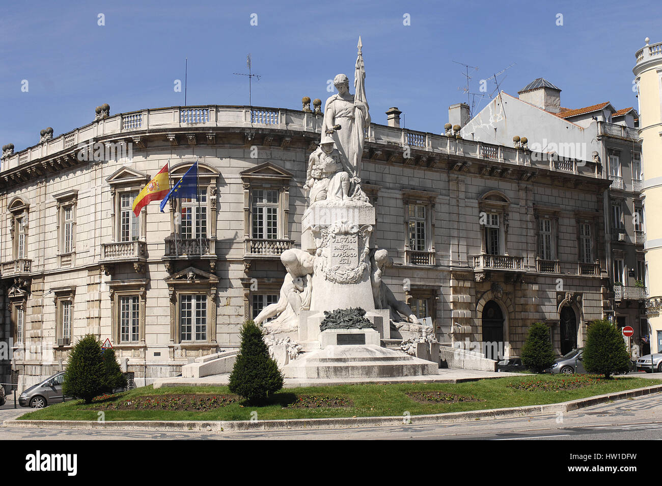 Lisbon, Spanish message, Lissabon, Spanische Botschaft Stock Photo - Alamy