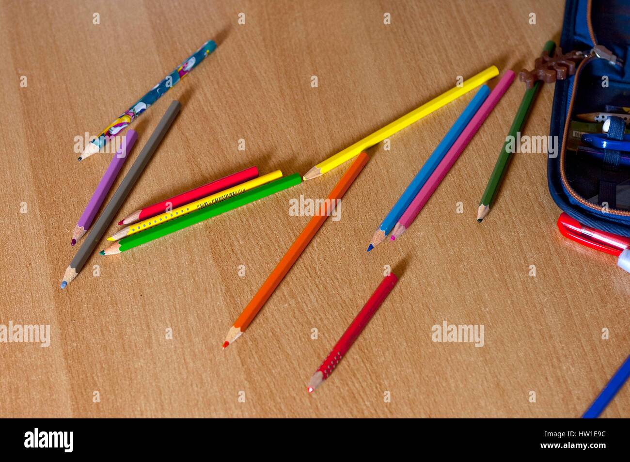 Pencil set, Bleistiftset Stock Photo