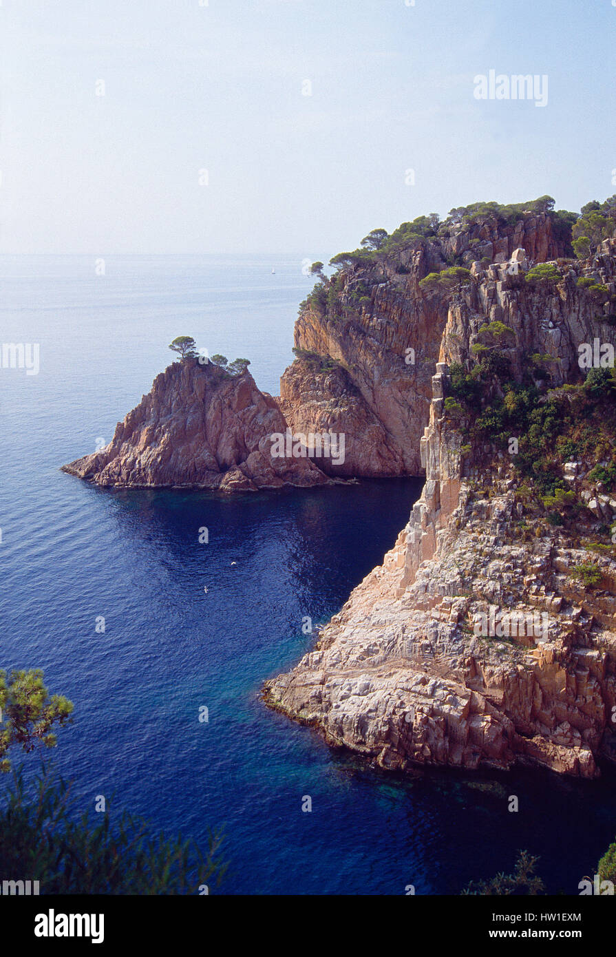 Cliffs. Costa Brava, Gerona province, Catalonia, Spain. Stock Photo