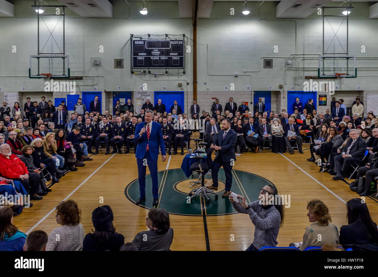 New York, United States. 15th Mar, 2017. NYC Mayor Bill DeBlasio hosted