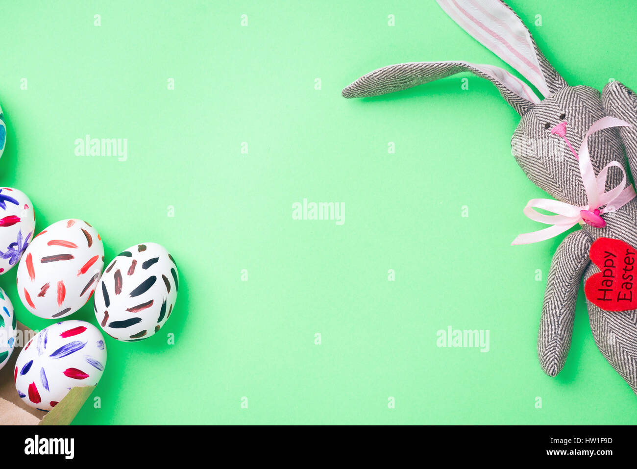 Easter eggs in a packet Stock Photo