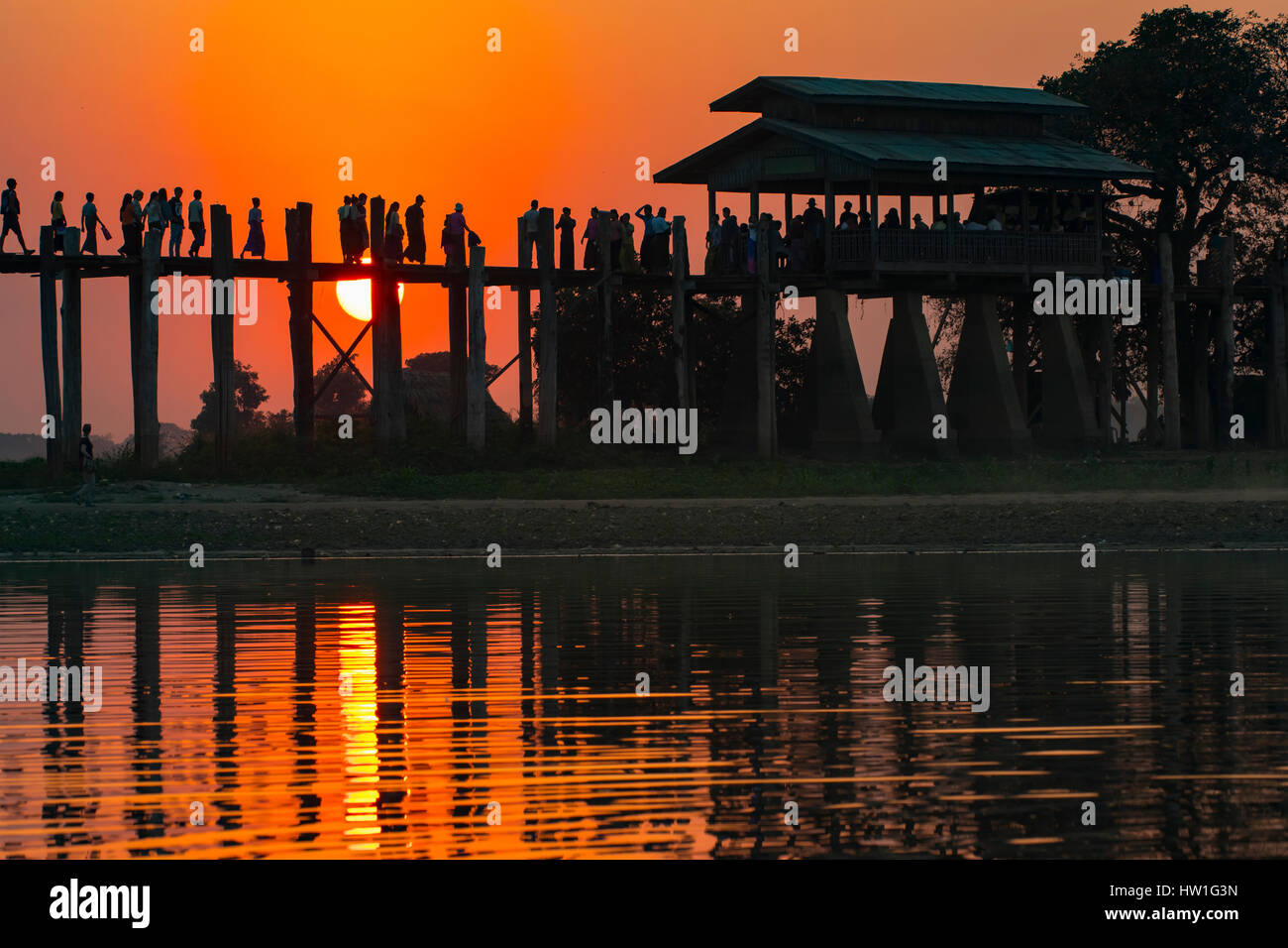 Historic Wooden Bridge Myanmar High Resolution Stock Photography and ...