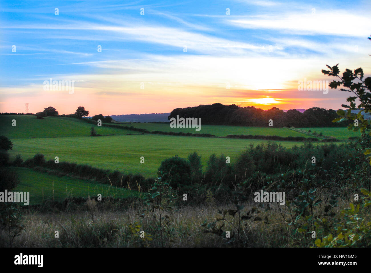 Landscape sunset photography Stock Photo