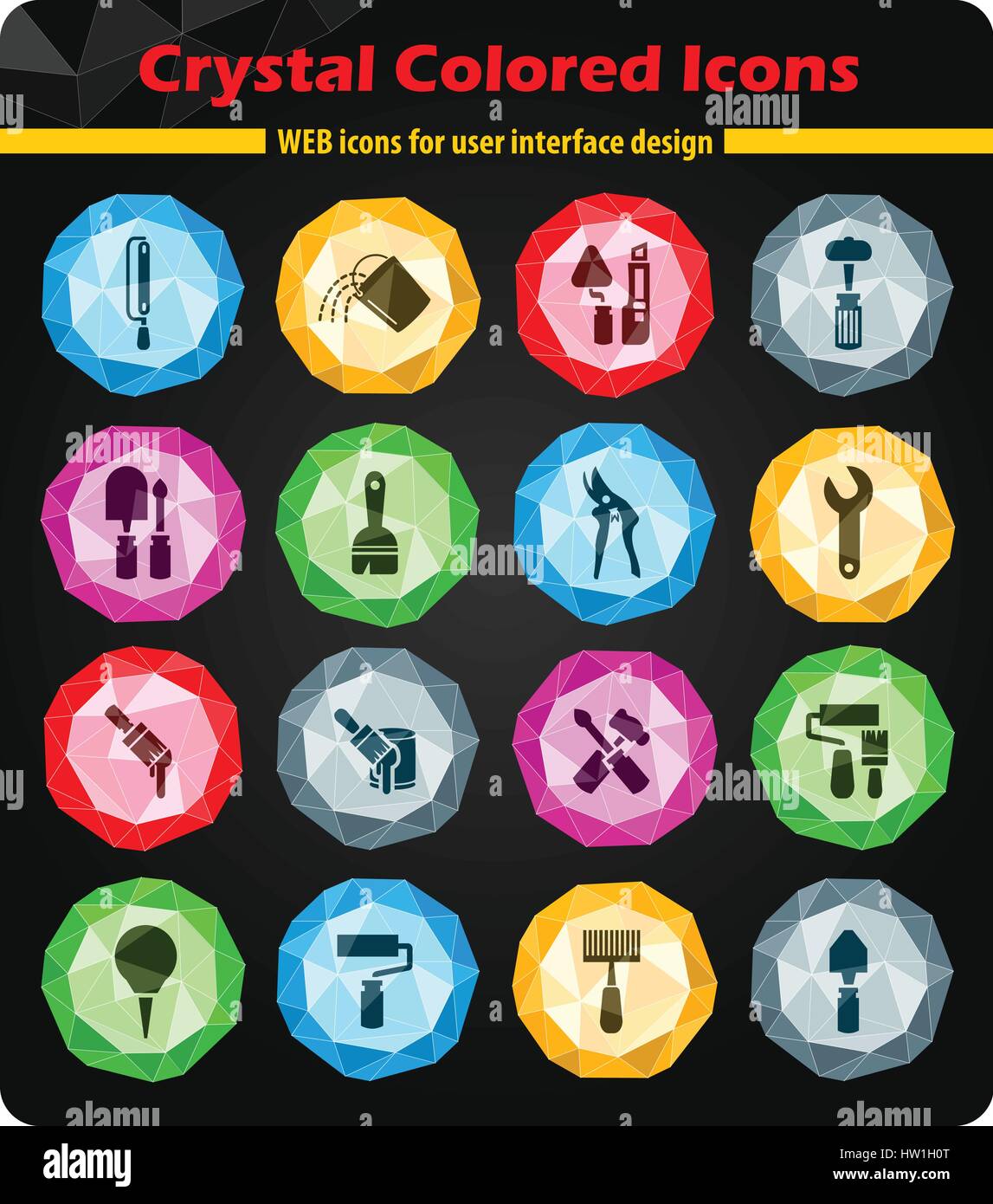 Work tools icon set for web sites and user interface Stock Vector Image ...