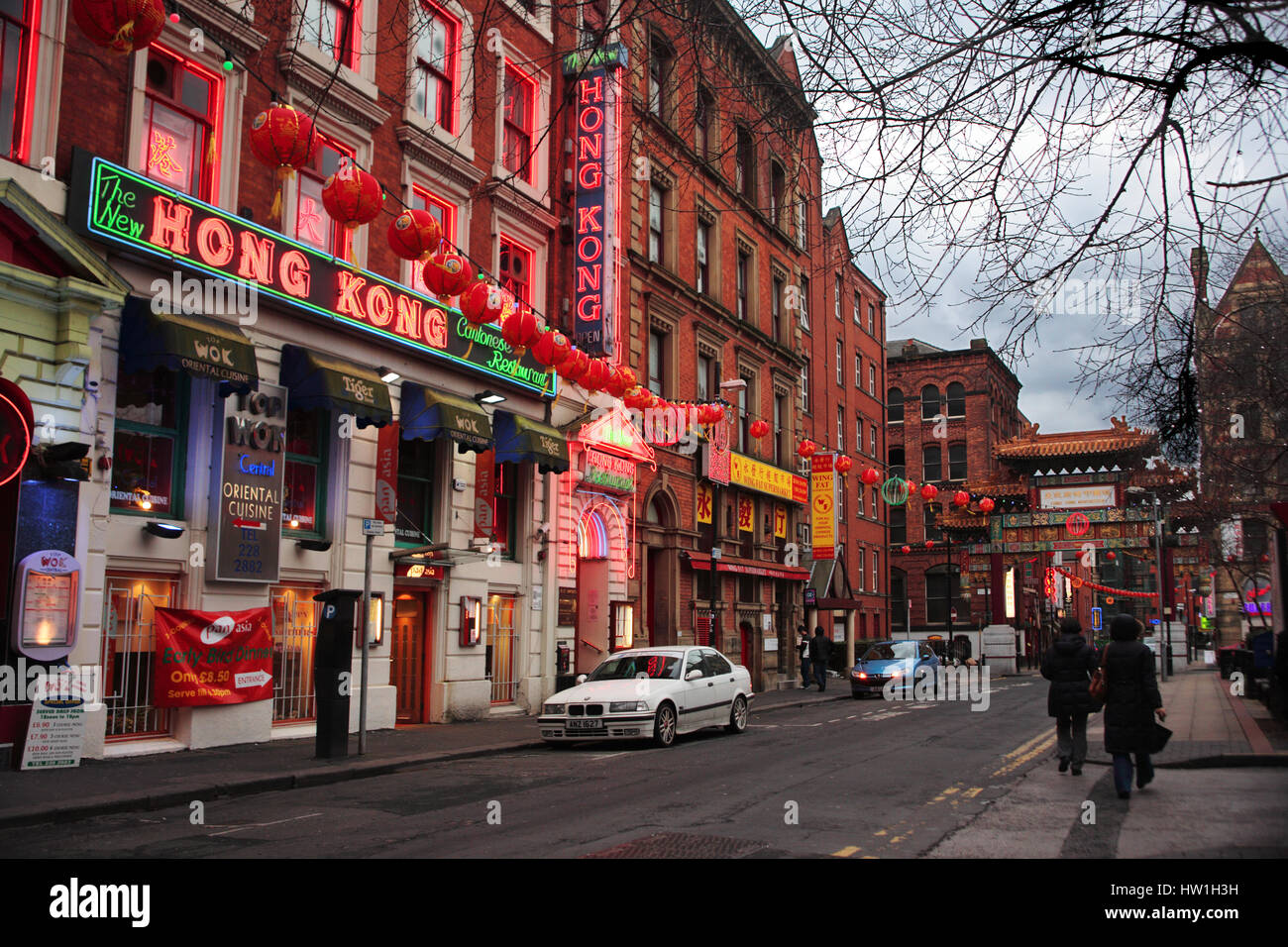 Faulkner Street, with the Imperial Chinese Archway and restaurants