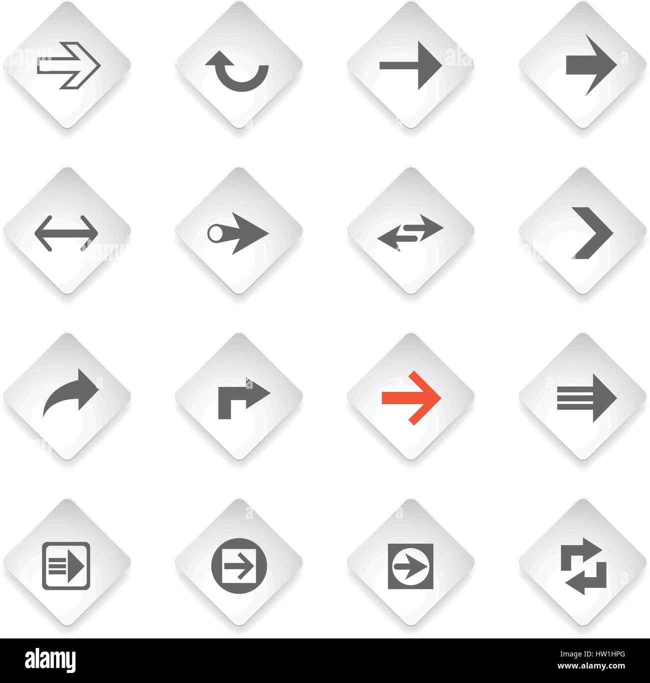 arrow flat web icons for user interface design Stock Vector Image & Art ...