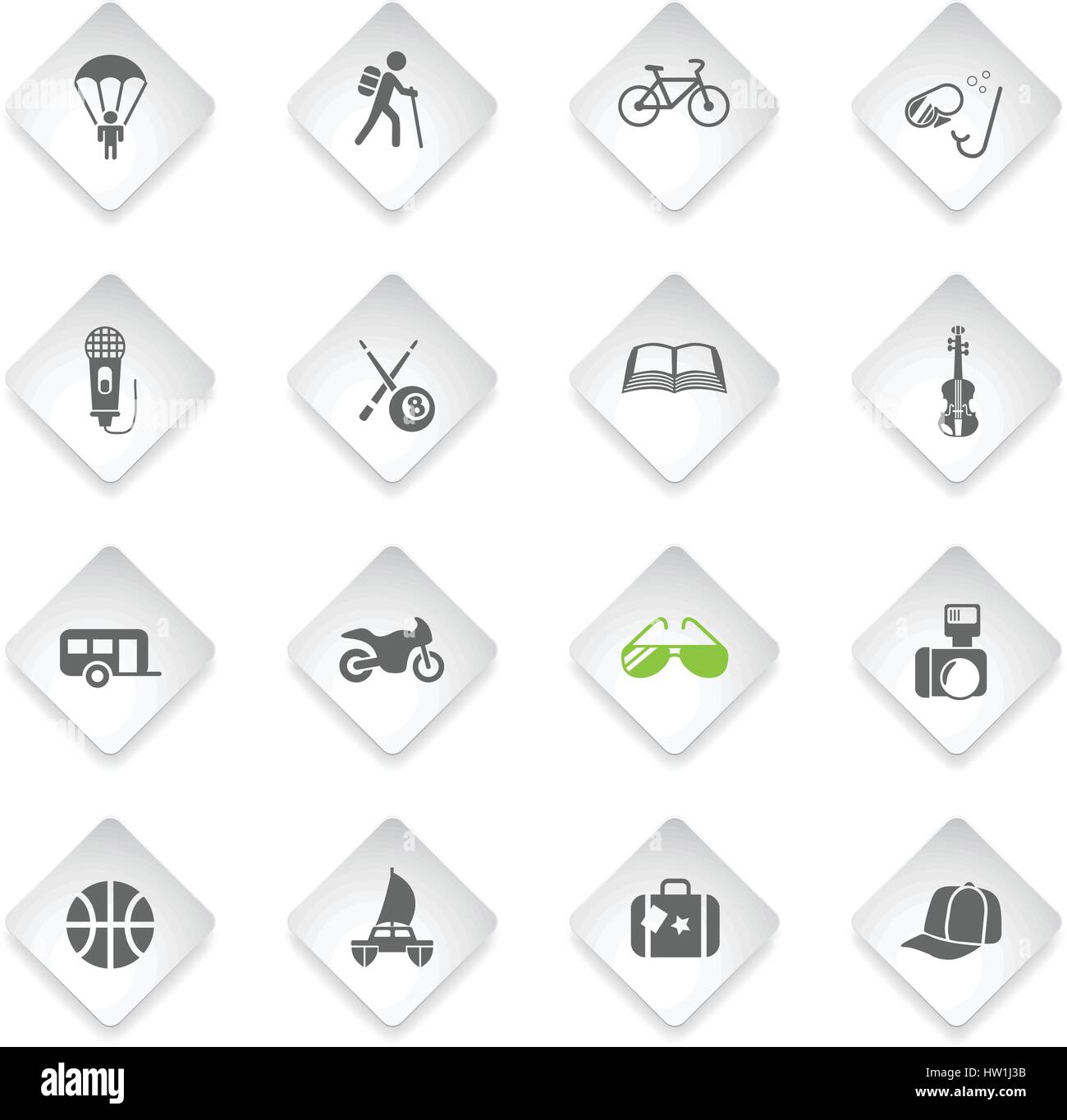 lifestyle flat web icons for user interface design Stock Vector Image ...