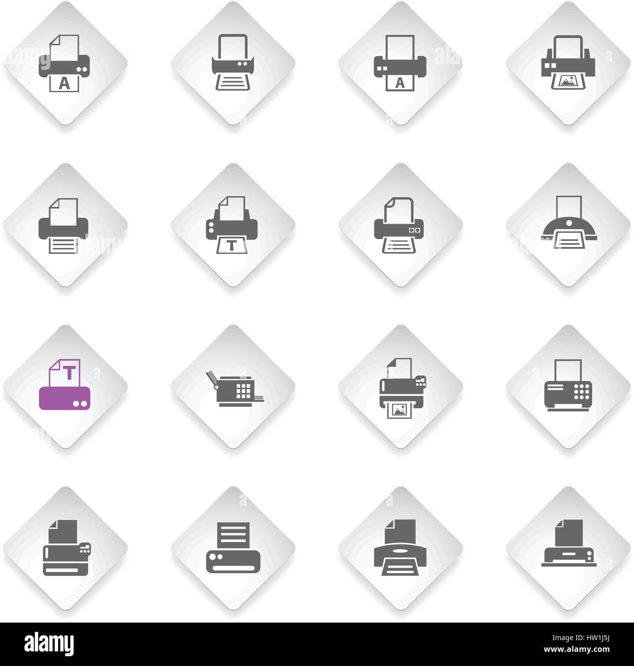 print flat web icons for user interface design Stock Vector Image & Art ...