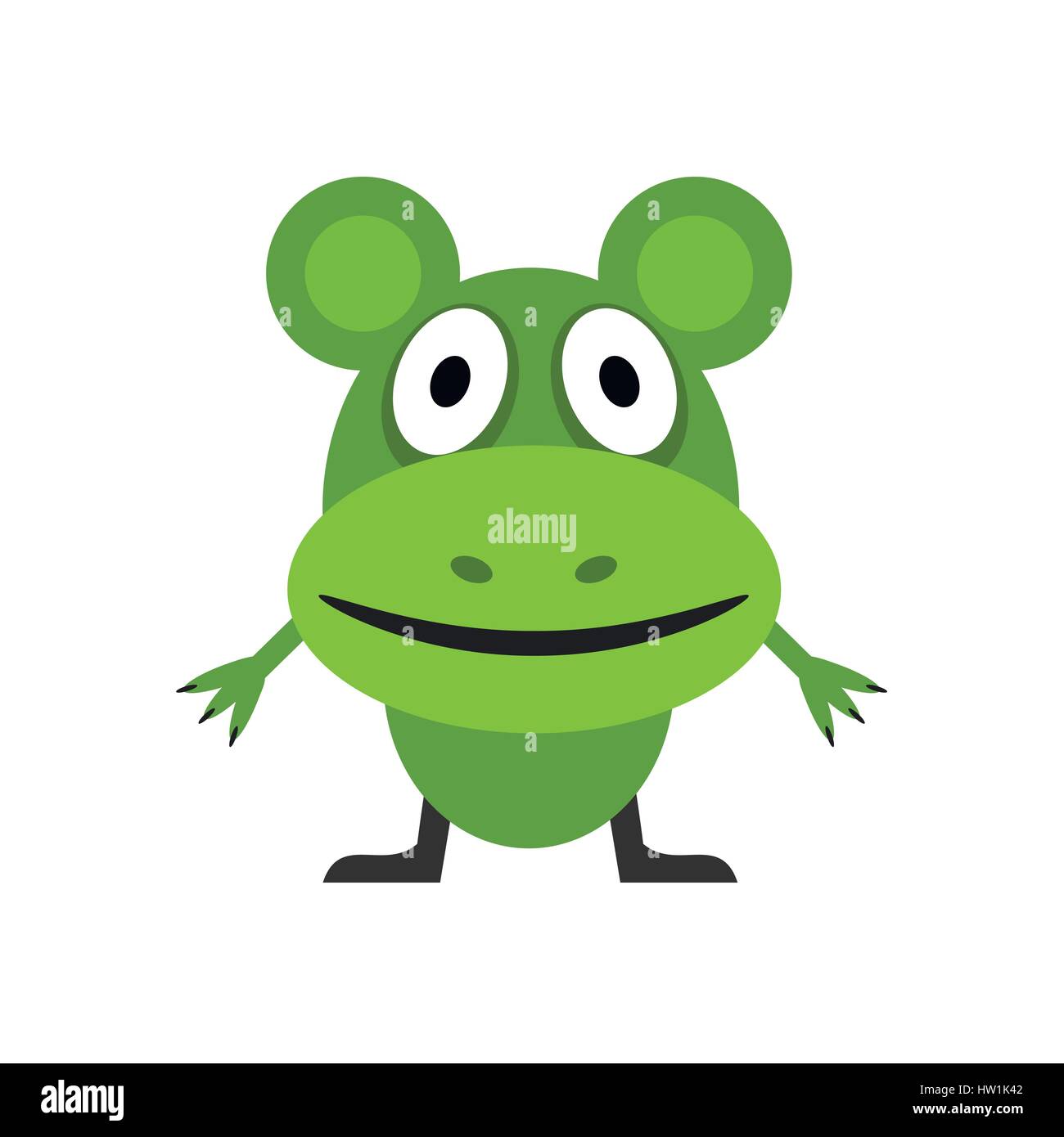 Cute green mouse Stock Vector