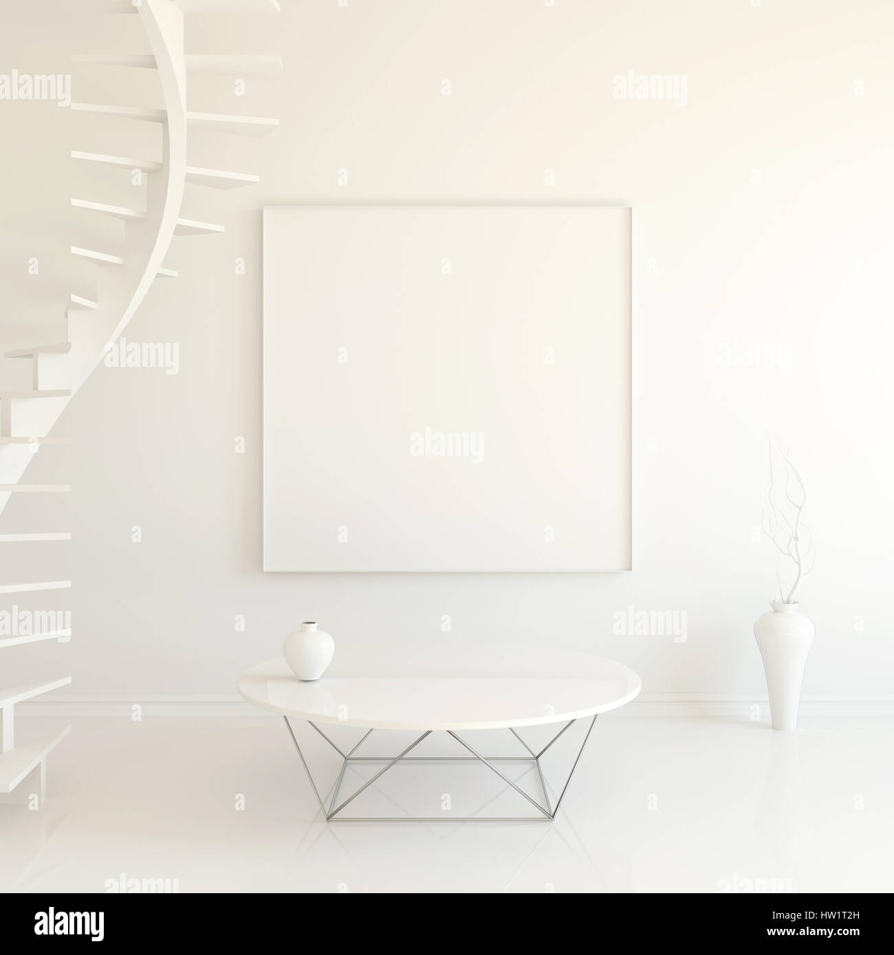 Interior mockup 3d Stock Photo - Alamy