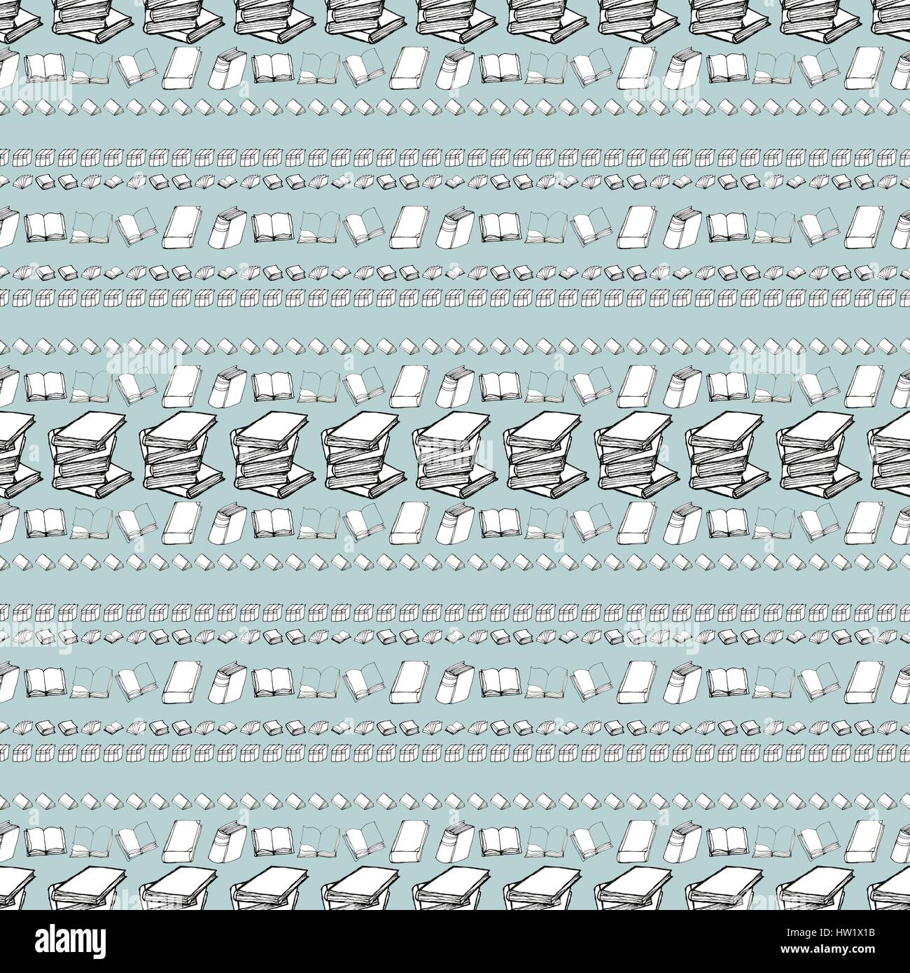 Seamless pattern with books Stock Vector Image & Art - Alamy
