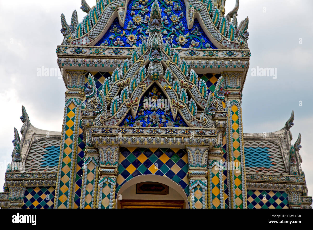 bangkok in temple thailand abstract cross colors roof wat asia sky and ...