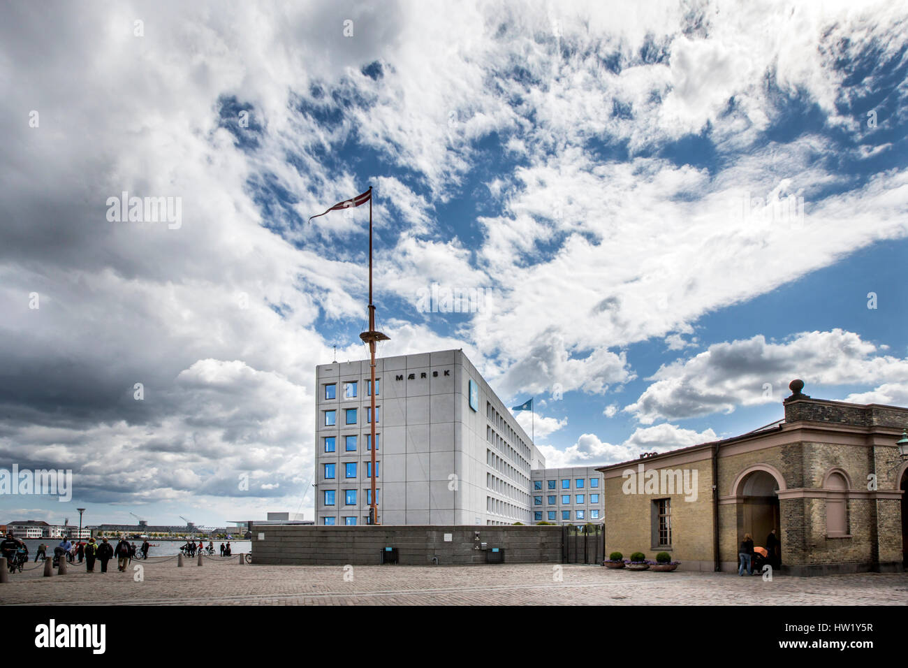 The head office of the Danish business conglomerate A.P. Moller–Maersk Group is located at Esplanaden in Copenhagen with subsidiaries and offices in 1 Stock Photo