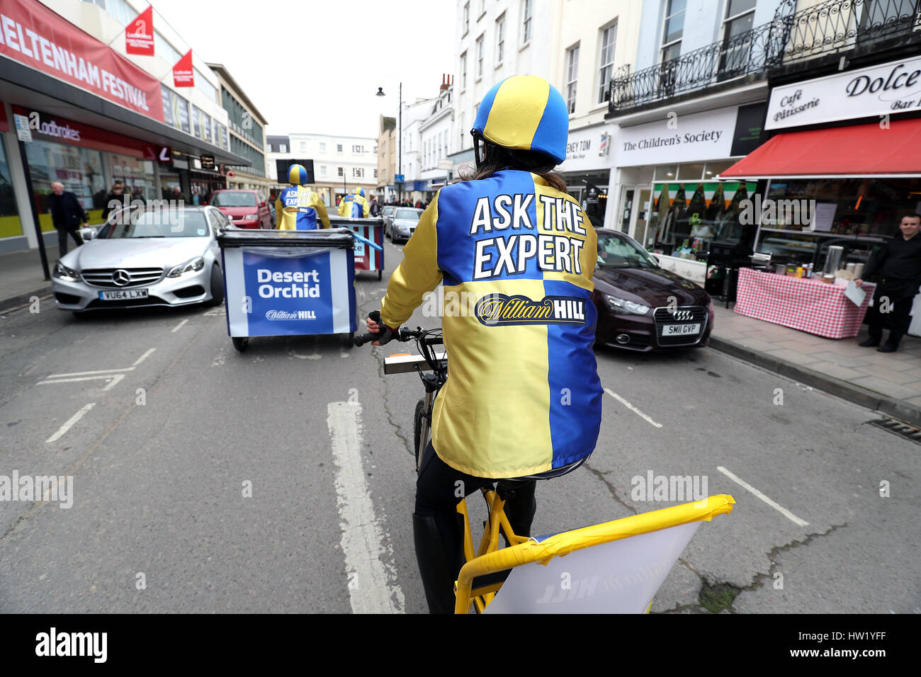 William Hill branded vehicles in Cheltenham Town Centre Stock Photo Alamy