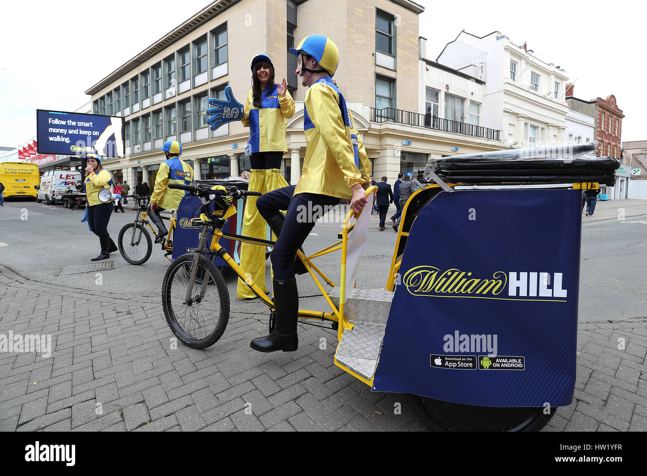 William Hill branded vehicles in Cheltenham Town Centre Stock Photo Alamy