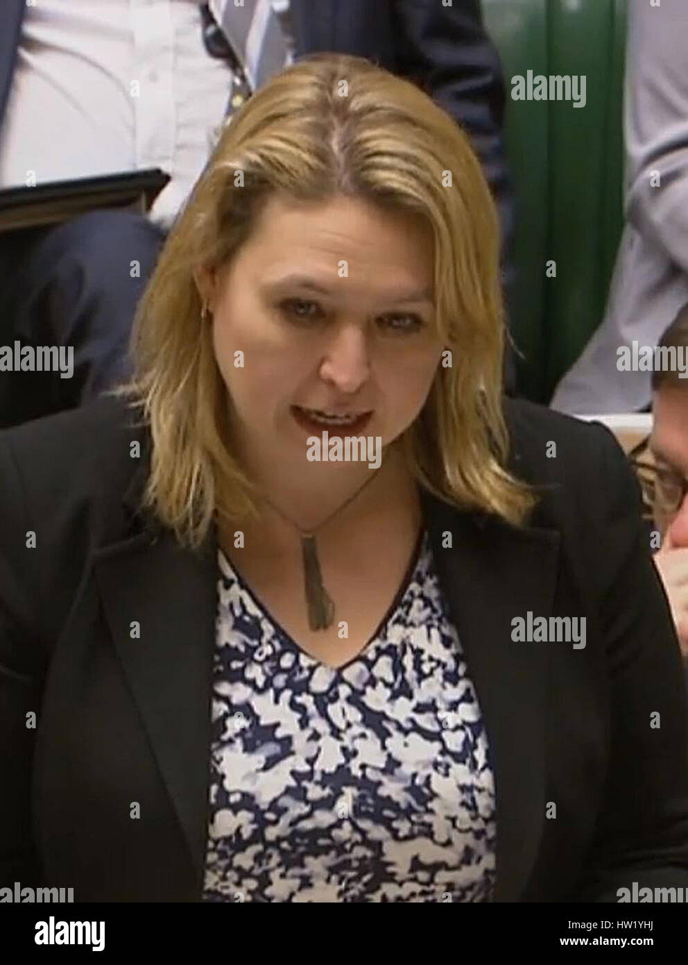 Culture Secretary Karen Bradley speaks in the House of Commons, London, where she said that Ofcom and the Competition and Markets Authority will examine 21st Century Fox's proposed &pound;11.7 billion takeover of broadcaster Sky. Stock Photo