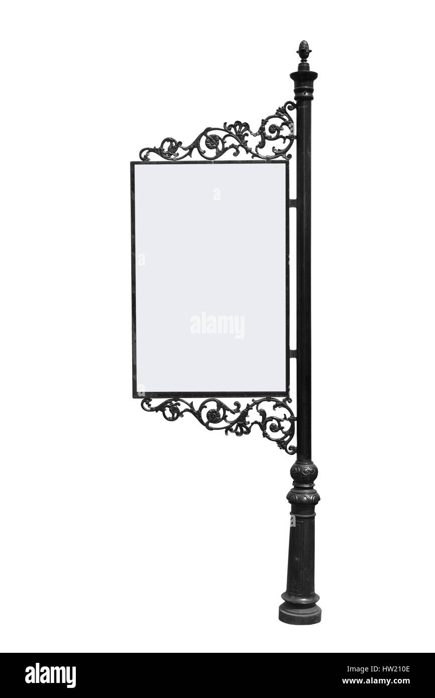 Billboard isolated on a white Stock Photo - Alamy