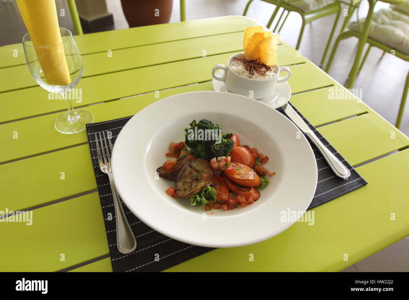 Restaurant menu. Dishes which give at restaurants. Salads, second ...