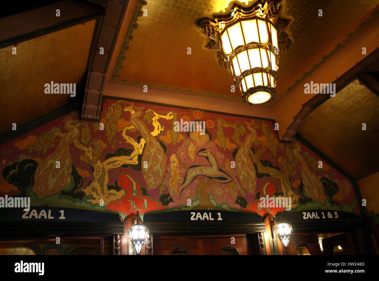 Interior of Cinema Pathé Tuschinski, an Art Nouveau film theater in ...