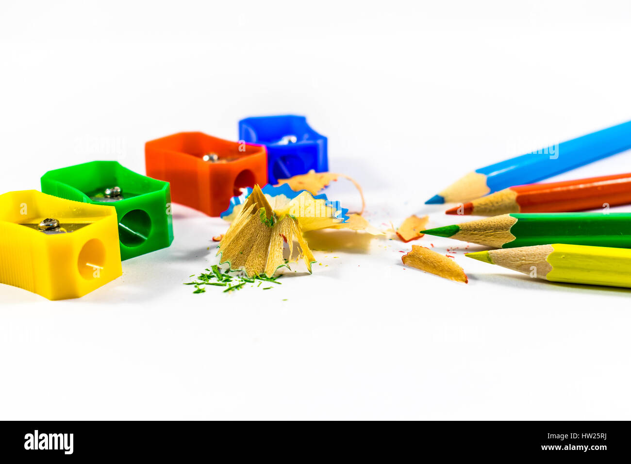 Pencil and sharpener Stock Photo Alamy