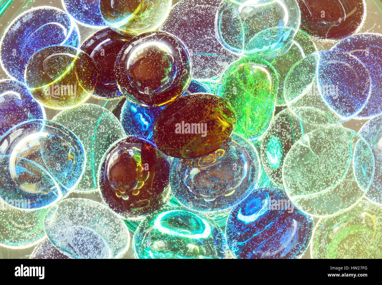 Decorative transparent stones in water, like a background Stock Photo
