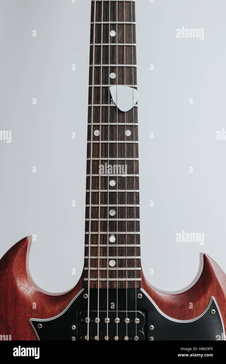 Crop shot of guitar neck Stock Photo
