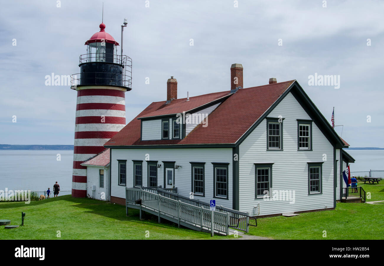 Quoddy Head Lighthouse Stock Photo