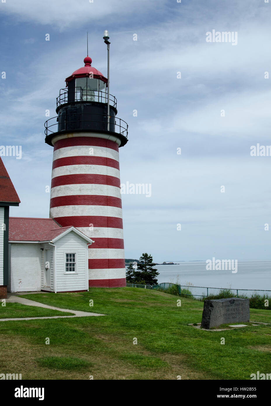 Quoddy Head Lighthouse Stock Photo