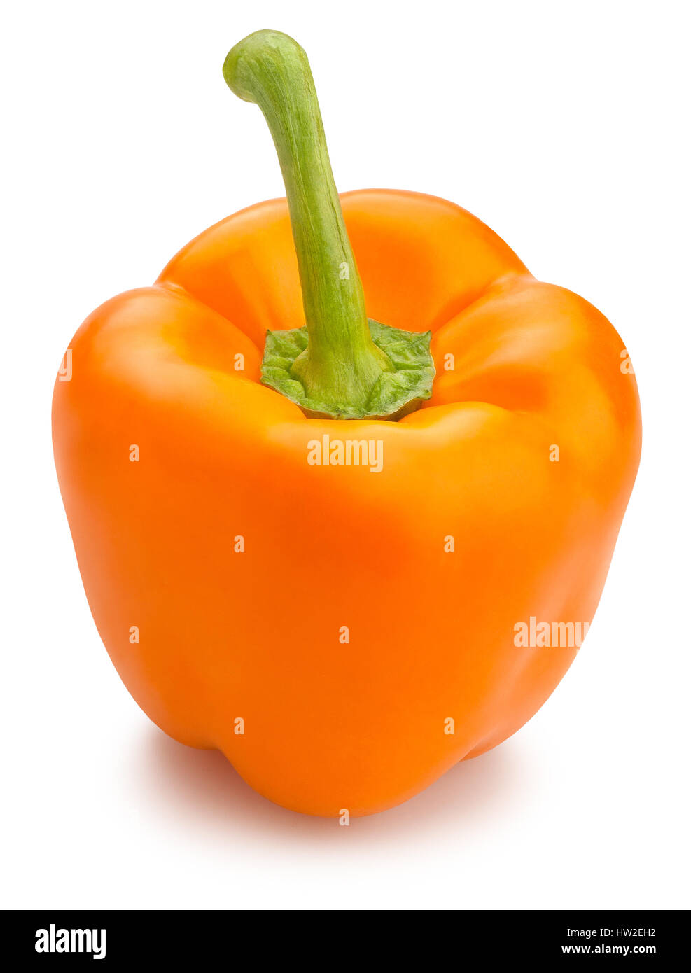 orange bell pepper isolated Stock Photo