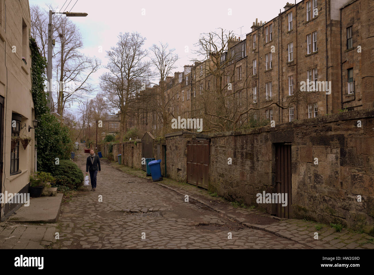 belhaven terrace lane  Hyndland, Glasgow, G12 Stock Photo